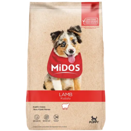 MİDOS Kuzu Etli ve Pirinçli Yavru Köpek (Sağlıklı Gelişim) 15 kg