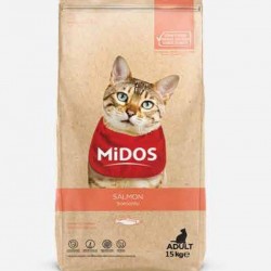 MİDOS Somonlu Ve Pirinçli (Hassas Irklar) Kedi 15 kg