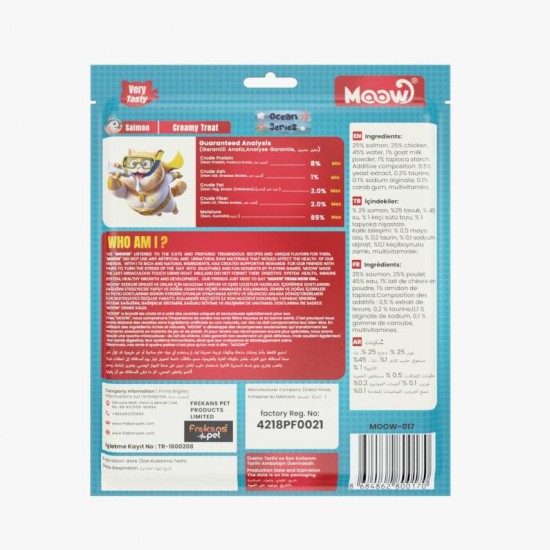 Moow Somonlu Keçi Sütlü 12gr x 30'lu Kedi Krema Ödülü