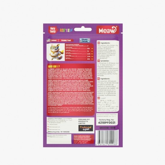 Moow Somonlu Keçi Sütlü 12gr x 6 12 li Yavru Kedi Krema Ödülü