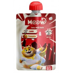 Moow Taze Kuzulu&Balkabaklı Keçi Sütlü Kedi Et Ezmesi 90gr