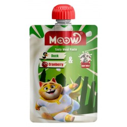 Moow Taze Ördekli&Kızılcıklı Keçi Sütlü Kedi Et Ezmesi 90gr