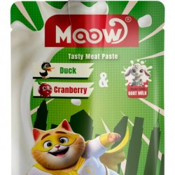 Moow Taze Ördekli&Kızılcıklı Keçi Sütlü Kedi Et Ezmesi 90gr