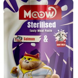Moow Taze Somonlu&Keçi Sütlü Sterilised Kedi Et Ezmesi 90gr