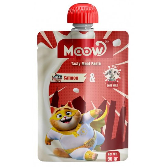 Moow Taze Somonlu&Keçi Sütlü Kedi Et Ezmesi 90gr