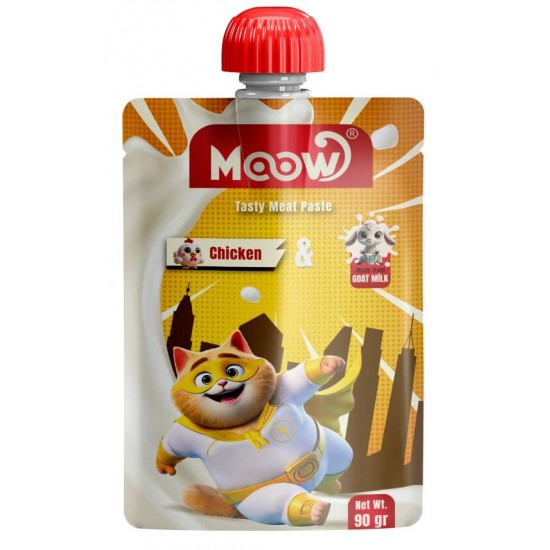 Moow Taze Tavuklu&Keçi Sütlü Kedi Et Ezmesi 90gr
