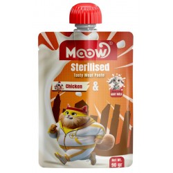 Moow Taze Tavuklu&Keçi Sütlü Sterilised Kedi Et Ezmesi 90gr