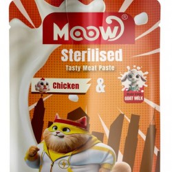 Moow Taze Tavuklu&Keçi Sütlü Sterilised Kedi Et Ezmesi 90gr
