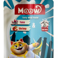 Moow Taze Ton Balıklı&Karidesli Keçi Sütlü Kedi Et Ezmesi 90gr