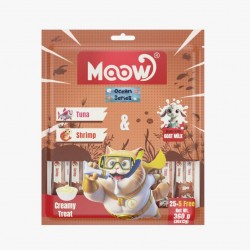 Moow Ton Balıklı&Karidesli Keçi Sütlü 12gr x 30'lu Kedi Krema Ödülü