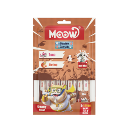 Moow Ton Balıklı&Karidesli Keçi Sütlü 12gr x 6 12 li Kedi Krema Ödülü