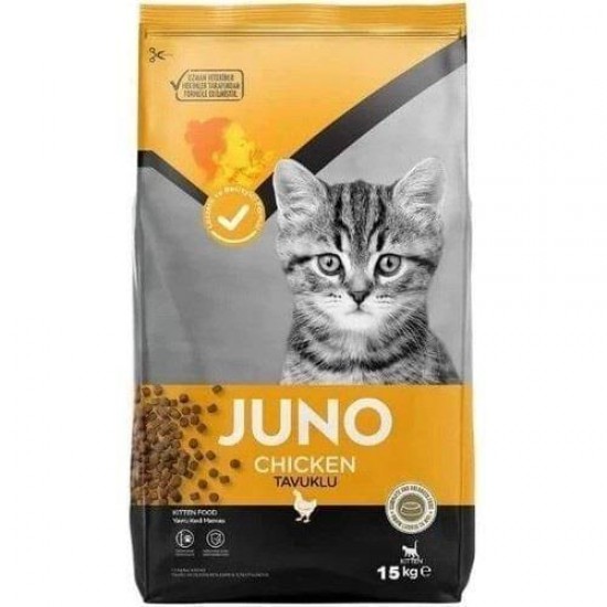 JUNO Tavuklu Yavru Kedi 15 Kg